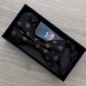 NFL New Orleans Saints Black and Gold Bow Tie